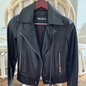 TALULA Aritzia Genuine Leather Moto Zip Jacket XS $498